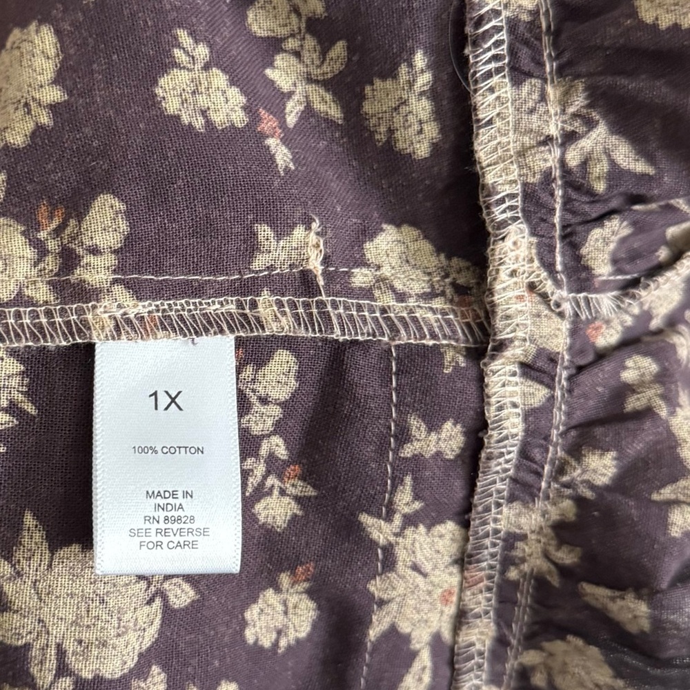 Logo Lab by Lori Goldstein Boho 3/4 Sleeve Crew Neck Bed Jacket Women’s Size 1X - Picture 10 of 12